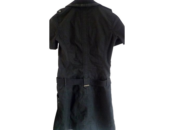 Autre Marque Vestido sahariano Mexx de algodón negro - vista 2