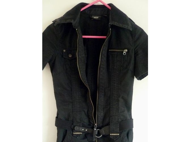 Autre Marque Vestido sahariano Mexx de algodón negro - vista 3