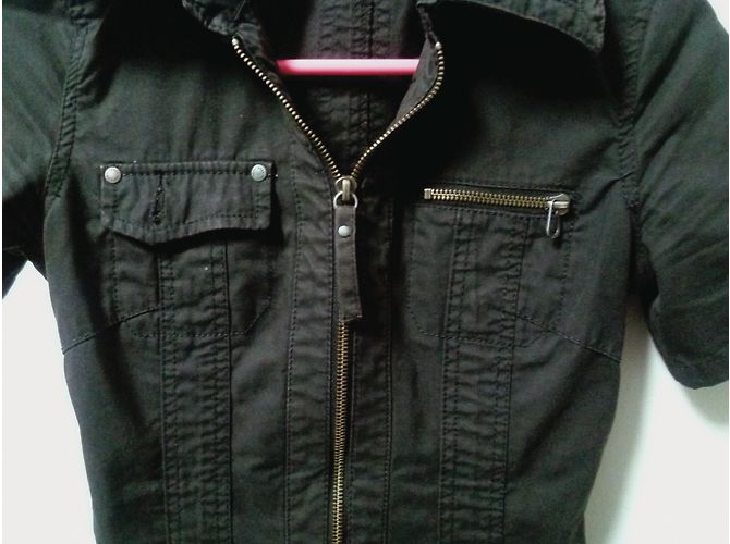 Autre Marque Vestido sahariano Mexx de algodón negro - vista 4