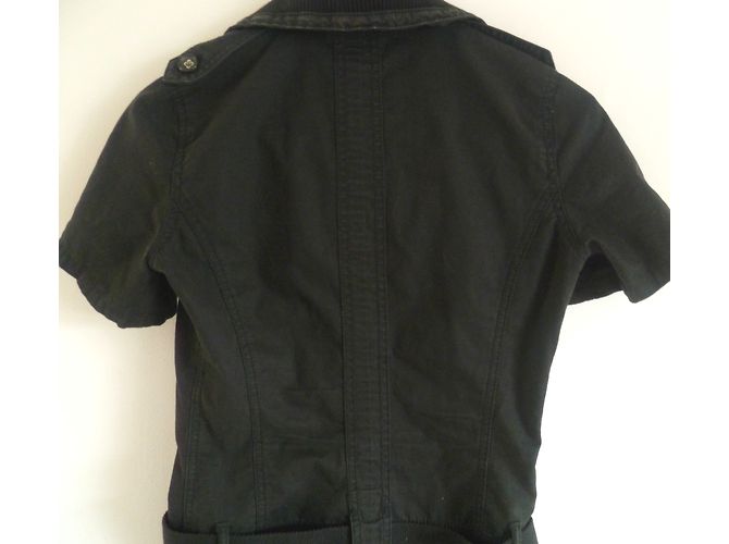 Autre Marque Vestido sahariano Mexx de algodón negro - vista 5