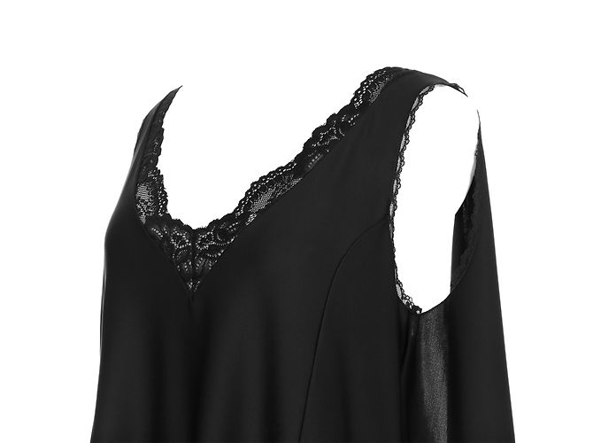 Vêtements Schwarzes Kleid mit Spitzendetails - Ansicht 4
