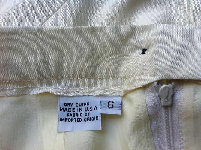 Tailleur Christian Dior Eggshell em Rayon Fora de branco - vista 10