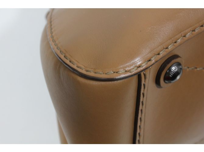 Borsa a mano Miu Miu Pattina Montana in pelle Cognac - vista 14