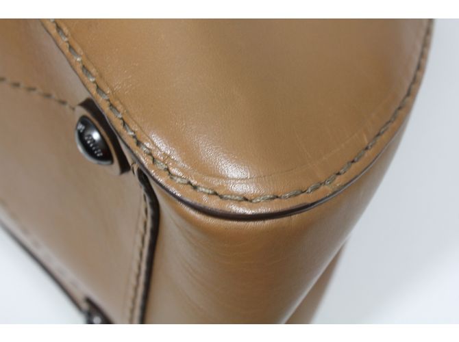 Borsa a mano Miu Miu Pattina Montana in pelle Cognac - vista 15