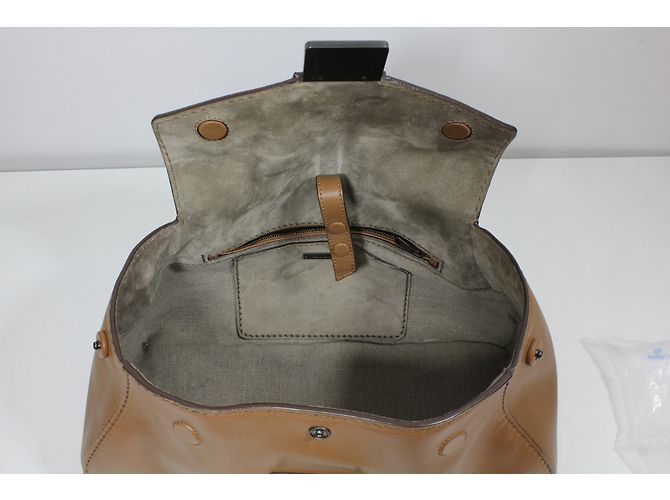 Borsa a mano Miu Miu Pattina Montana in pelle Cognac - vista 20