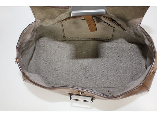 Borsa a mano Miu Miu Pattina Montana in pelle Cognac - vista 21