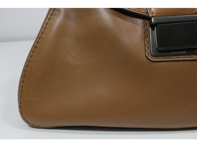 Borsa a mano Miu Miu Pattina Montana in pelle Cognac - vista 8