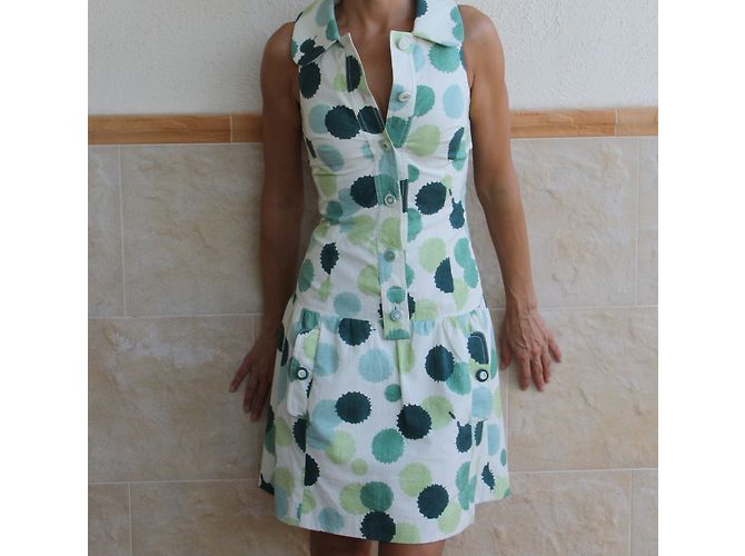 Vestido Hoss Intropia de algodón blanco y verde Multicolor - vista 3