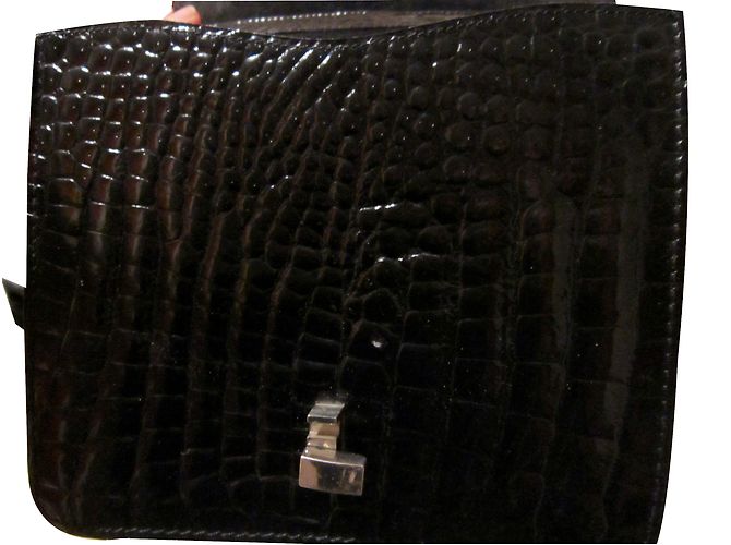 Autre Marque Borsa Vimar in pelle nera effetto coccodrillo Nero - vista 2