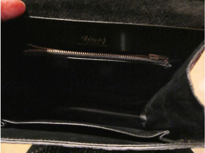 Autre Marque Borsa Vimar in pelle nera effetto coccodrillo Nero - vista 5