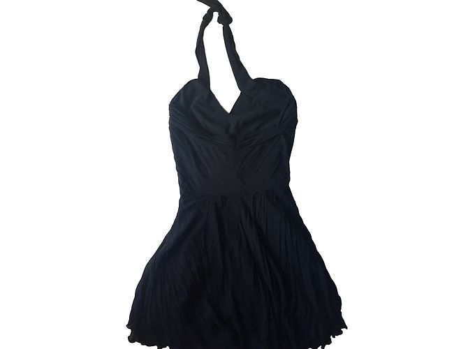 Maje Schwarzes Kleid aus Polyester Größe 38 - Ansicht 2
