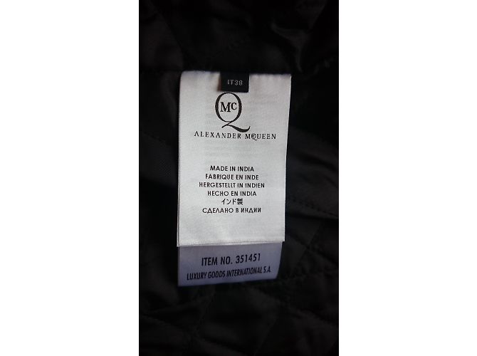 Alexander McQueen McQ Lederjacke mit Kapuze Schwarz - Ansicht 8