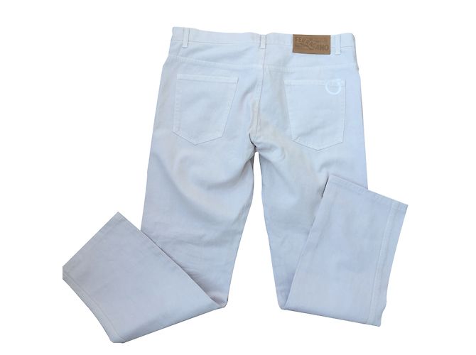 Jeans Salvatore Ferragamo in cotone beige da uomo - vista 2
