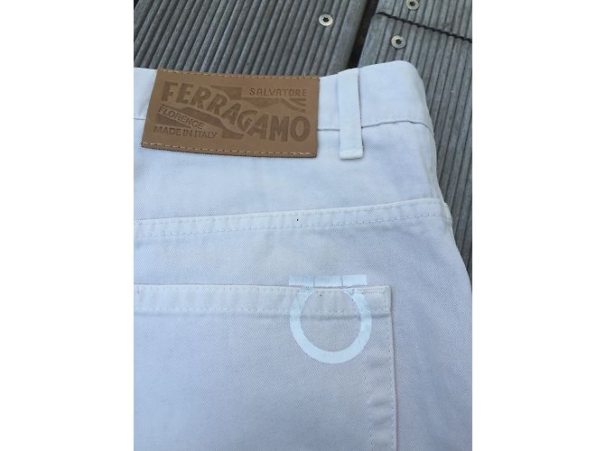 Jeans Salvatore Ferragamo in cotone beige da uomo - vista 3