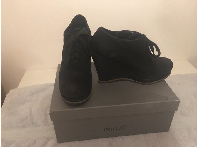 Autre Marque Derbies 'Minelli' compensées Noir - vue 3