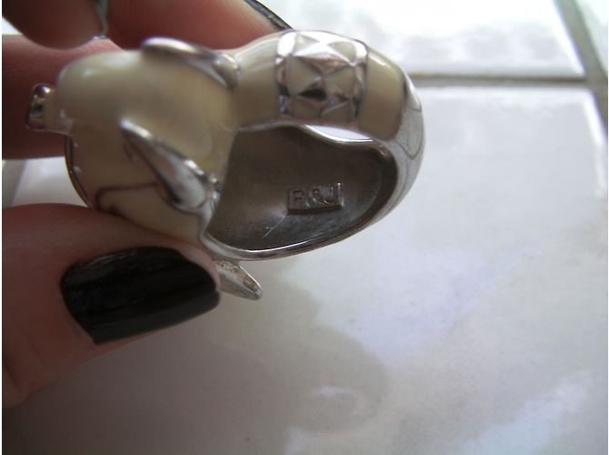 Paul & Joe Elephant Ring Elfenbein und Silber Größe 53 Beige - Ansicht 4