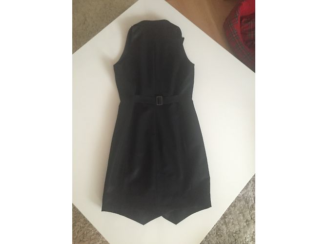 Vestido negro sin mangas de doble botonadura John Richmond - vista 8