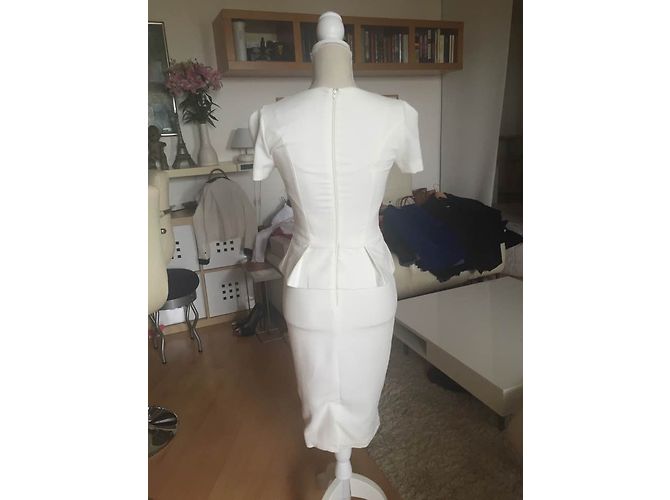 Vestido blanco Asos de manga corta - vista 4
