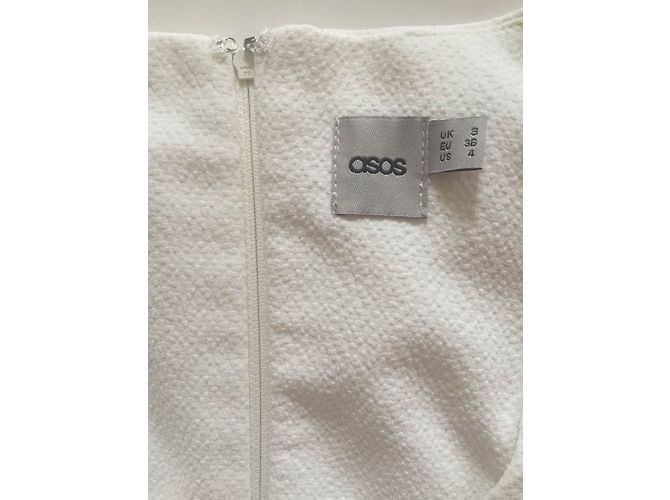 Vestido blanco Asos de manga corta - vista 5