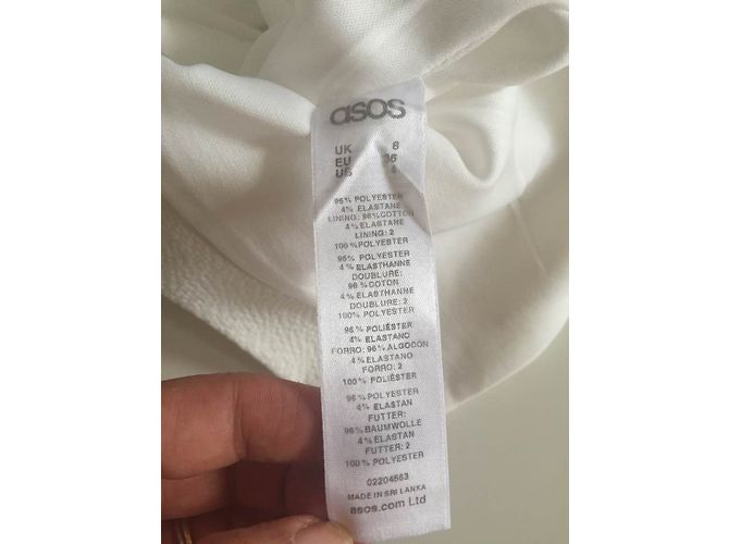 Vestido blanco Asos de manga corta - vista 6