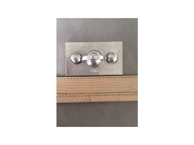 Pochette Chloé in pelle beige - vista 7