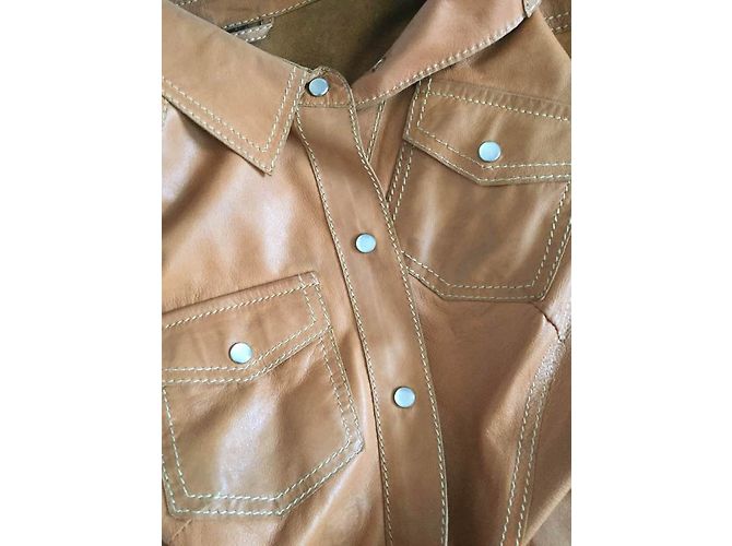 Autre Marque Maze Lederjacke Caramel Karamell - Ansicht 5