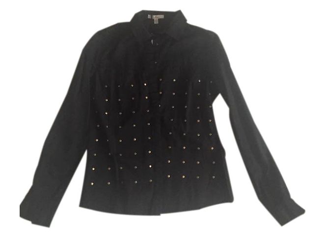 Autre Marque Camicia Mavi Nera con Borchie in Cotone Nero - vista 2