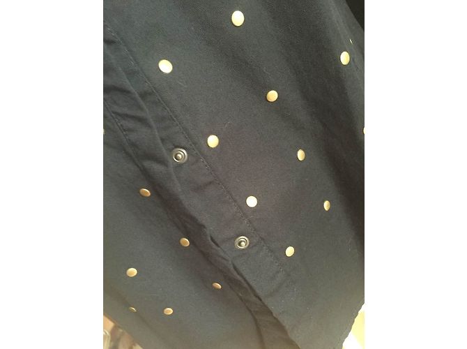 Autre Marque Camicia Mavi Nera con Borchie in Cotone Nero - vista 3
