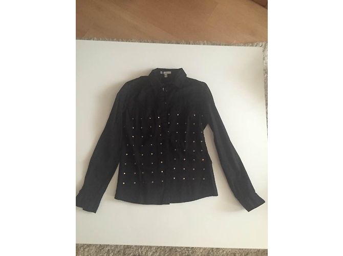 Autre Marque Camicia Mavi Nera con Borchie in Cotone Nero - vista 4