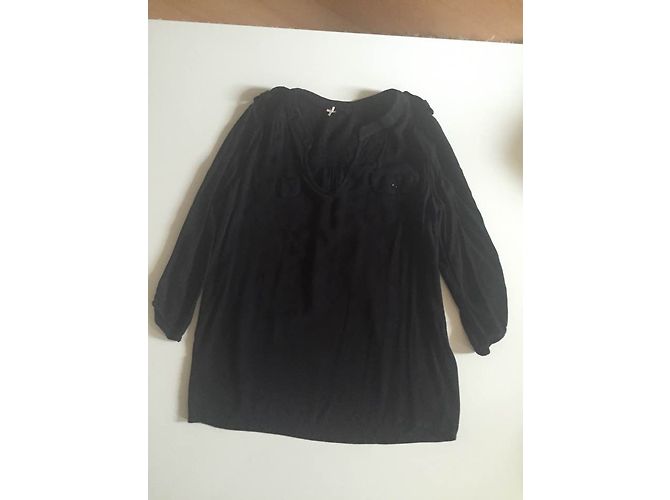 Sinéquanone Schwarzes Baumwoll Top Größe 38 - Ansicht 4