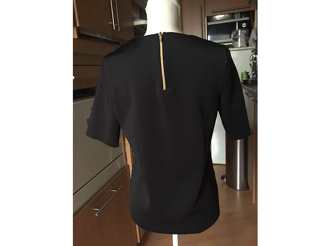 Top Zara a Maniche Corte Nero M Ebano - vista 3