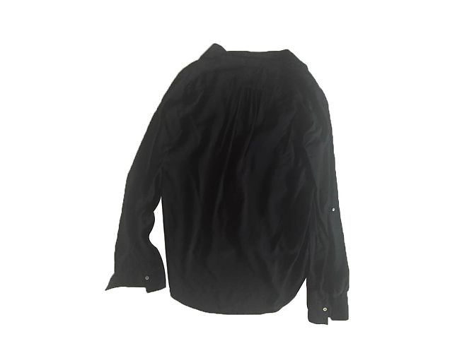Top de algodón negro Zara XS - vista 2