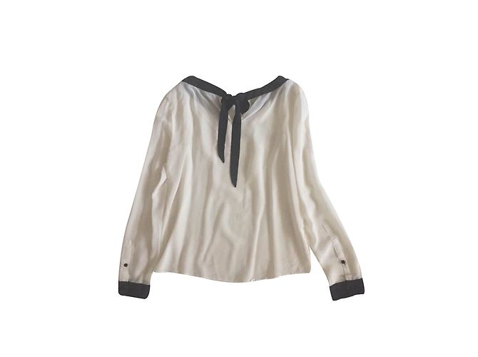 Camicia Zara in seta bianca Bianco - vista 2