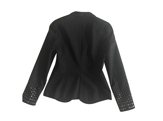 Giacca Zara nera con maniche borchiate Nero - vista 2