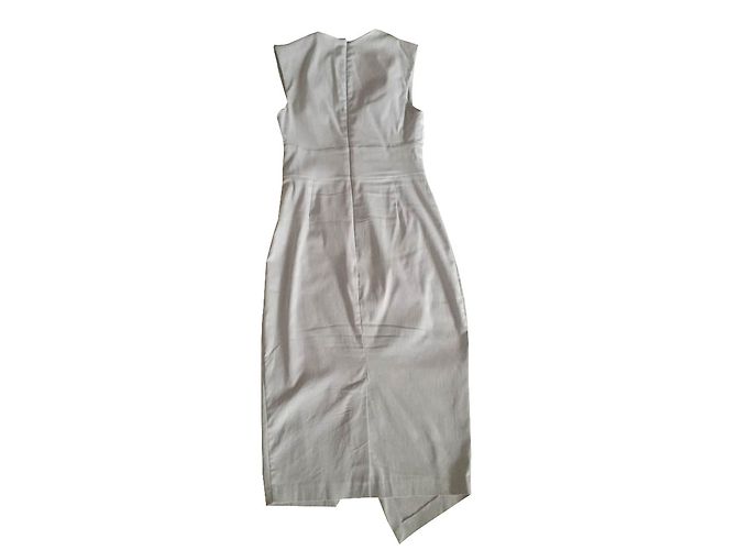 Vestido Asos Gris Perla de Algodón Elástico - vista 2