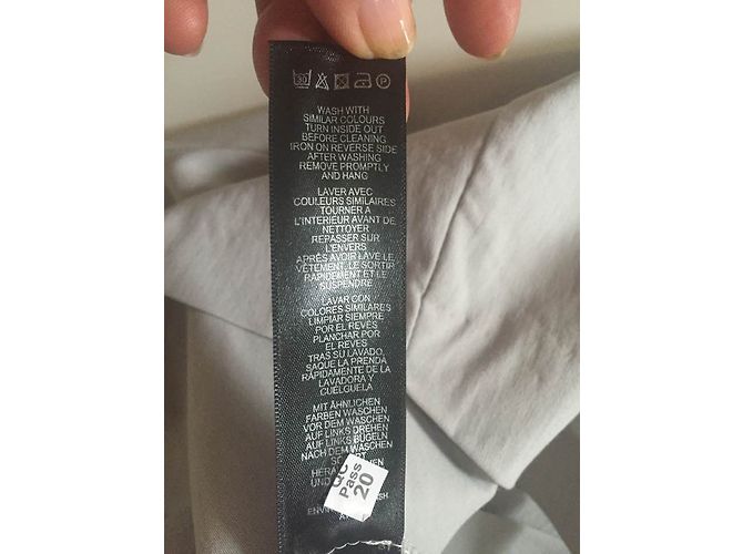 Vestido Asos Gris Perla de Algodón Elástico - vista 7