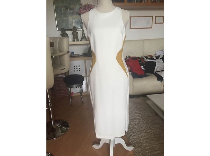 Asos Kleid Ecru und Anis Größe 40 Weiß - Ansicht 3