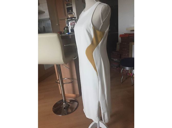 Asos Kleid Ecru und Anis Größe 40 Weiß - Ansicht 4