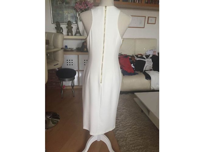 Asos Kleid Ecru und Anis Größe 40 Weiß - Ansicht 5