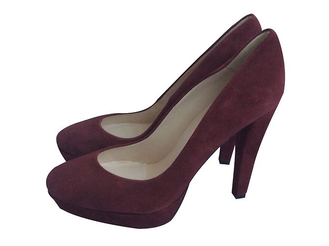 Paco Gil Leder Pumps Dunkelrot 12,5cm Absatz Bordeaux - Ansicht 2