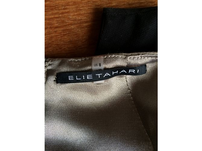Vestido Elie Tahari de algodón negro - vista 3