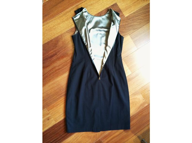 Vestido Elie Tahari de algodón negro - vista 4