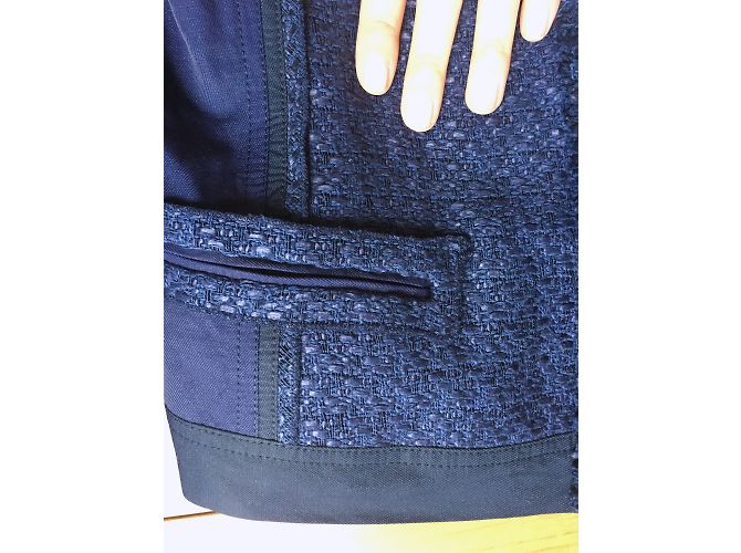 Chaqueta Elie Tahari Azul de Algodón Talla M - vista 7