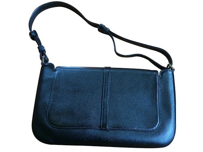 Céline Kleine Lederhandtasche Schwarz - Ansicht 2