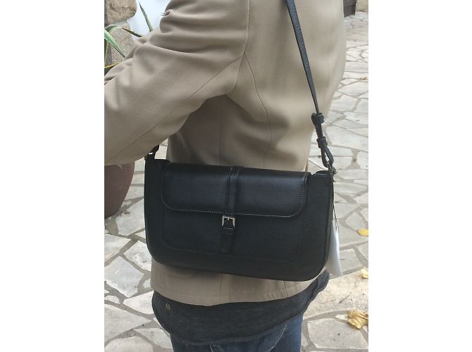 Céline Kleine Lederhandtasche Schwarz - Ansicht 4