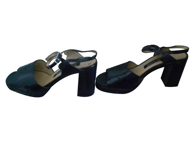 Sandali Sergio Rossi in vernice nera Nero - vista 2