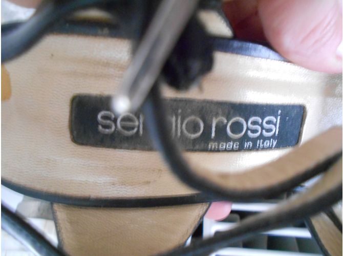 Sandali Sergio Rossi in vernice nera Nero - vista 3