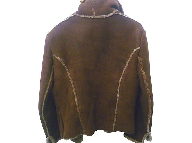 Autre Marque Le Renard Jacke aus braunem Lammfell - Ansicht 2