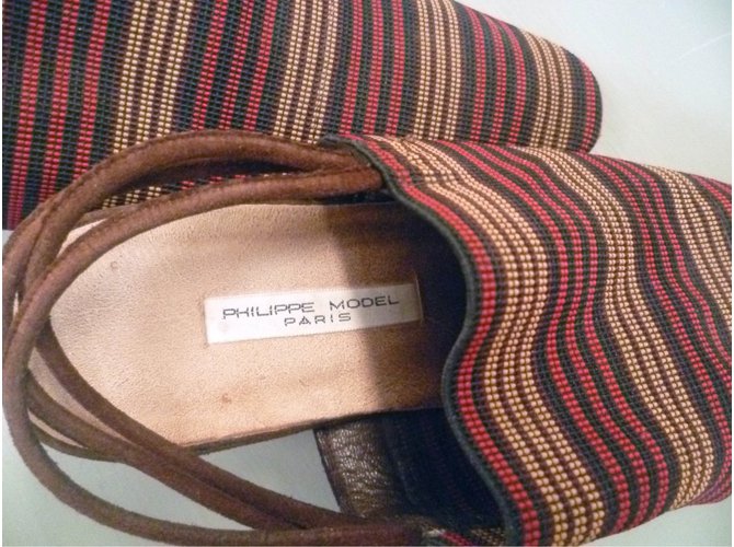 Sandali Philippe Model in scamosciato multicolore - vista 5