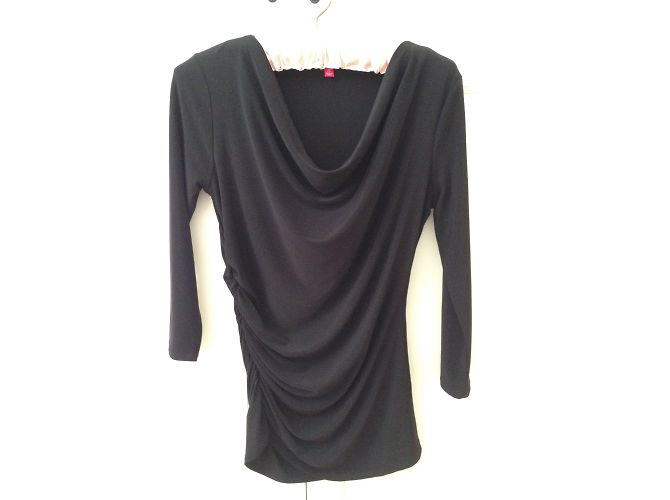 Vince Camuto Schwarzes Polyester Top XS - Ansicht 3